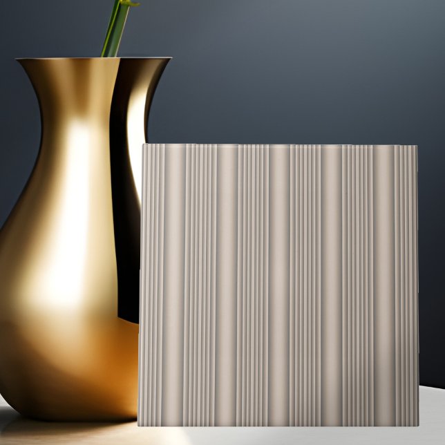 Beige Sculpted Stripe Ceramic Tile (Creator Uploaded)