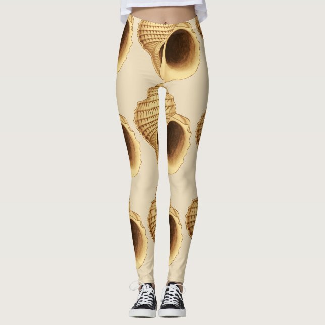 Beige Seashells Leggings (Front)