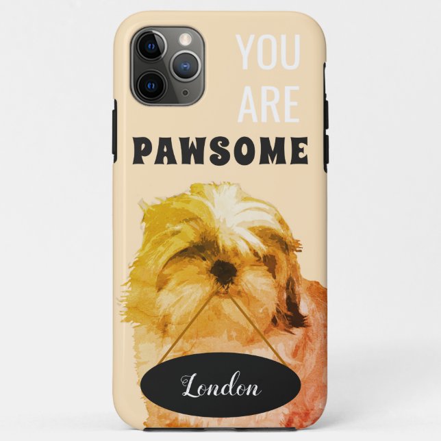 Beige Shih Tzu iPhone 11 Pro Max Case (Back)