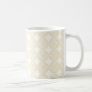 Beige shippo pattern coffee mug