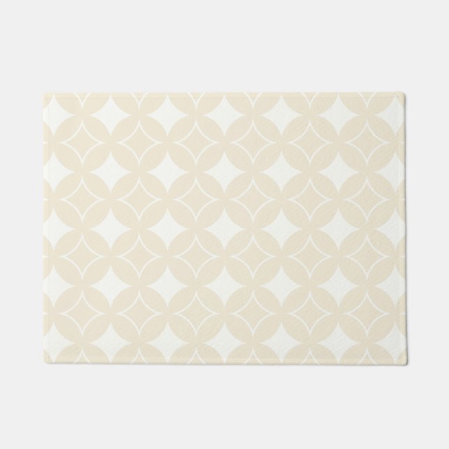 Beige shippo pattern doormat (Front)