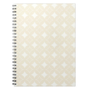 Beige shippo pattern spiral notebook