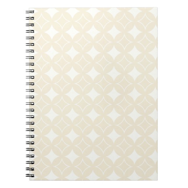 Beige shippo pattern spiral notebook (Front)