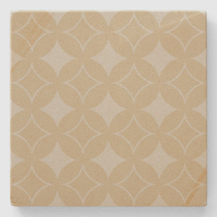 Beige shippo pattern stone coaster