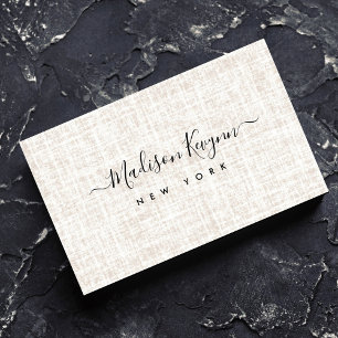 Beige  Simple Plain  Business Card