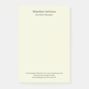 Beige Simple Plain Professional Modern Minimailst Post-it Notes