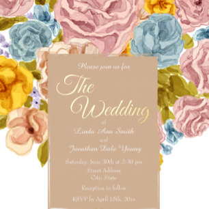 Beige Simple Style Wedding
