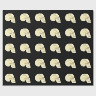 Beige Skull Matte Wrapping Paper, 30" x 6' Wrapping Paper