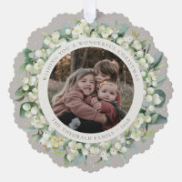 Beige Snowberry+Eucalyptus Christmas Wreath Photo