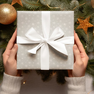 Beige Snowflake Christmas Wrapping Paper