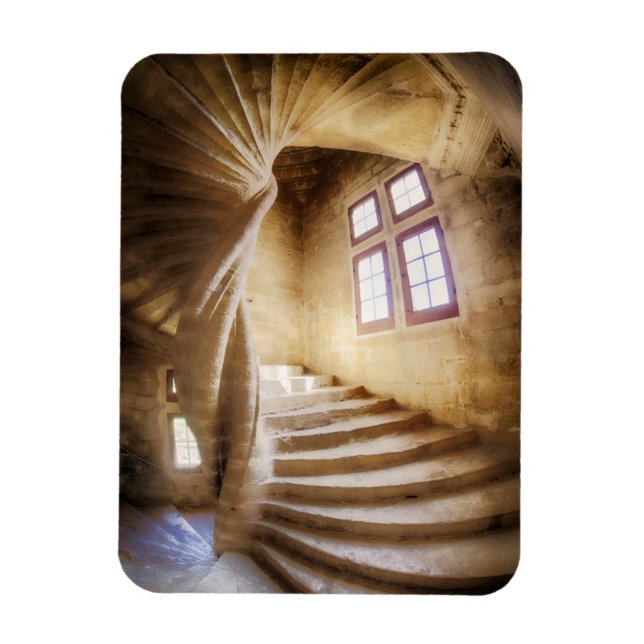 Beige spirl staircase, France Magnet (Vertical)