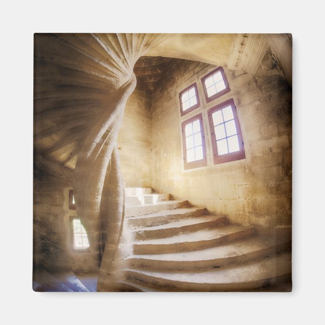Beige spirl staircase, France Magnet (Front)
