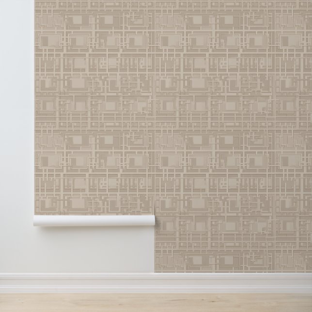 Beige square detail texture geometrical shape wallpaper (Application)