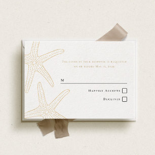 Beige Starfish Response Card