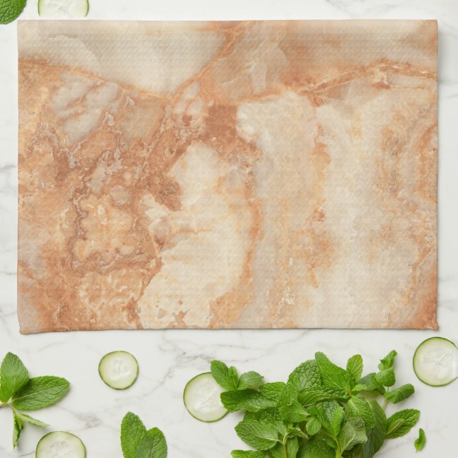 Beige stone texture  tea towel (Folded)
