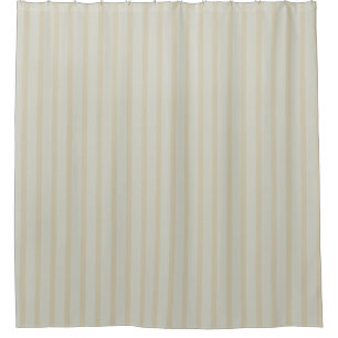 Beige Striped Watercolor Vintage Stripes Shower Curtain