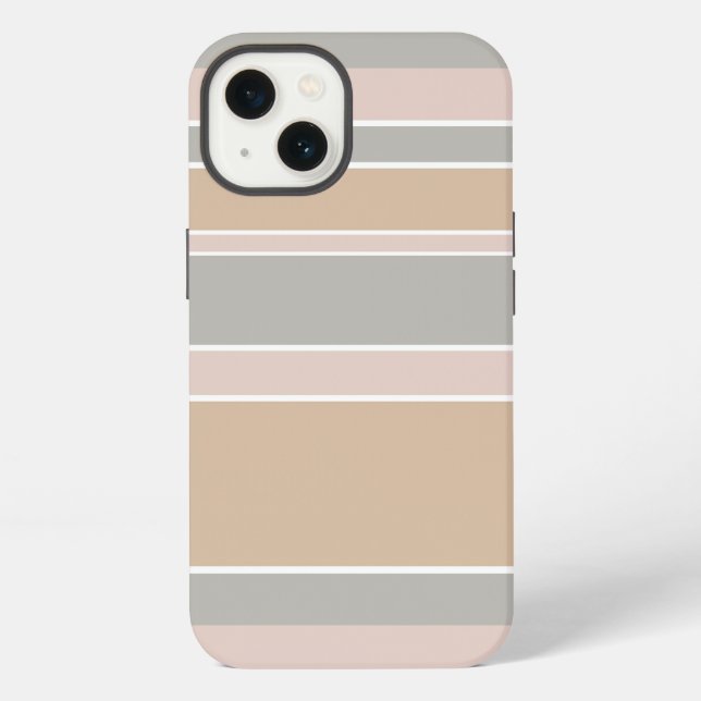 Beige stripes Case-Mate iPhone case (Back)