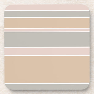 Beige stripes coaster