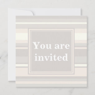 Beige stripes invitation