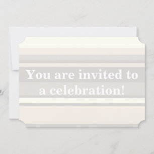 Beige stripes invitation