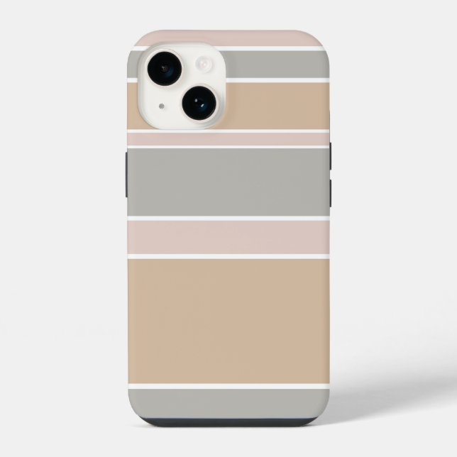Beige stripes iPhone case (Back)
