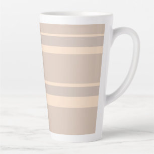 Beige Stripes Latte Mug