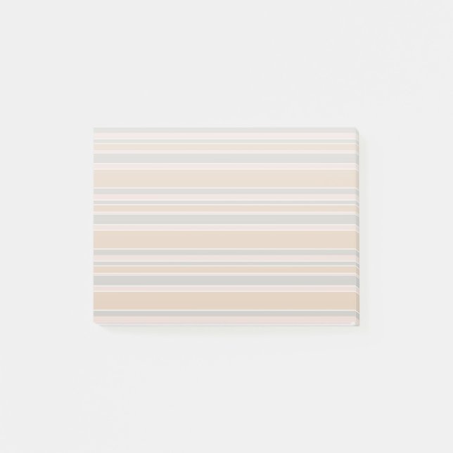 Beige stripes post-it notes (Front)