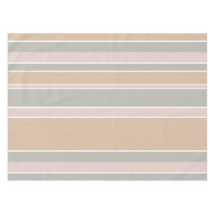 Beige stripes tablecloth