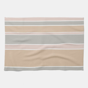 Beige stripes tea towel