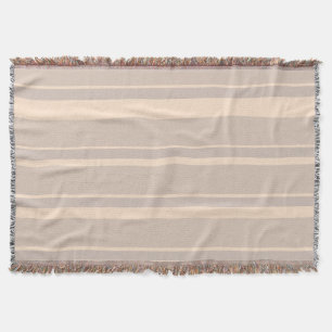 Beige Stripes Throw Blanket