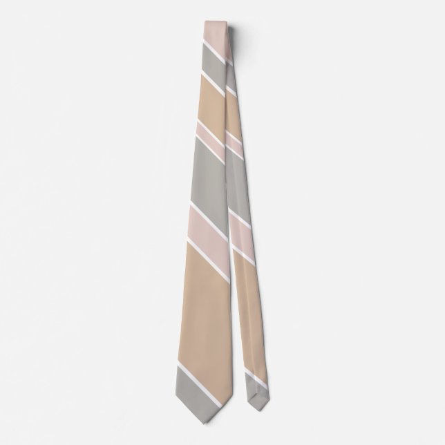 Beige stripes tie (Front)