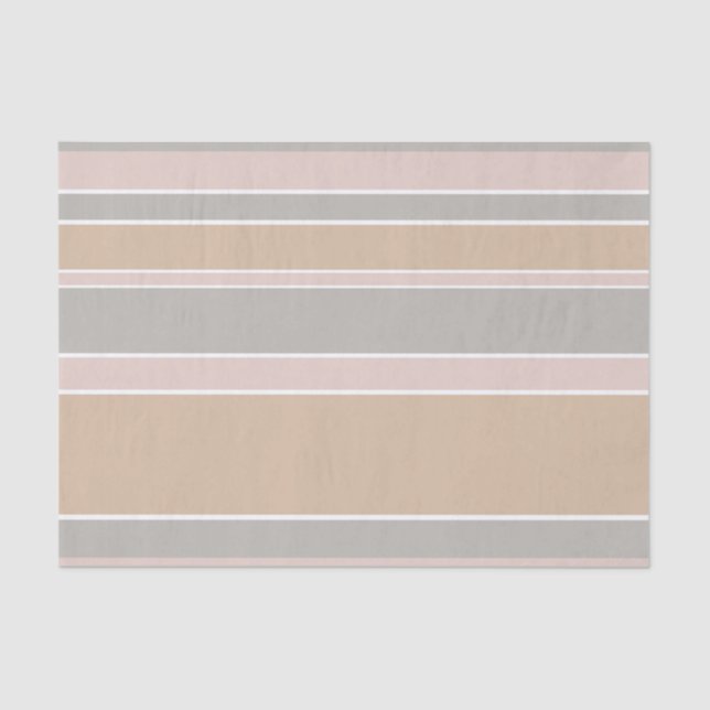 Beige stripes tissue paper (Front)