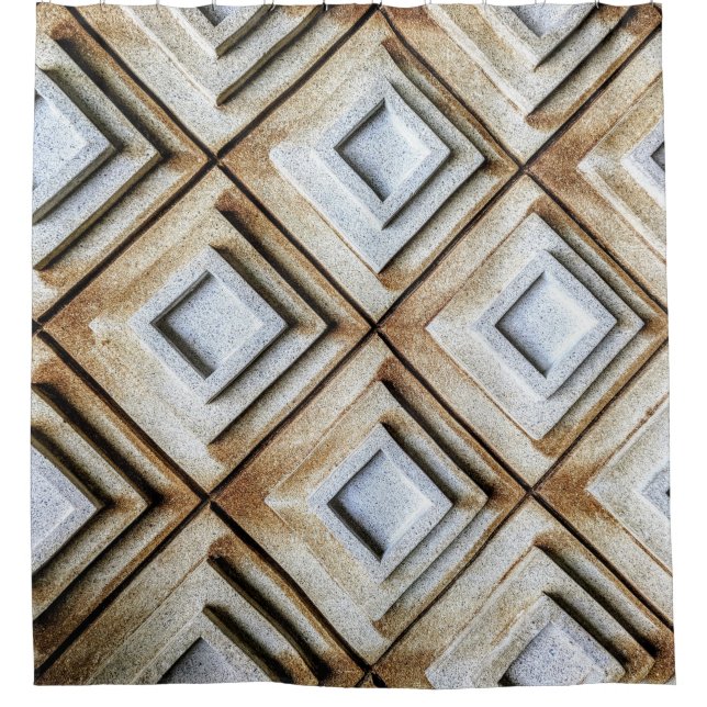 Beige surface shower curtain (Front)