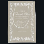 Beige Talavera Tile Fiesta Bridal Shower Favours Medium Gift Bag<br><div class="desc">Everyone loves a fiesta! This collection is a neutral blend of elegance and cultural heritage, inspired by the traditional Mexican Talavera tile patterns. The delicate beige floral border exudes sophistication and a touch of festive charm, making it perfect for your Spanish or Mexican inspired celebration. Whether you're hosting a grand...</div>