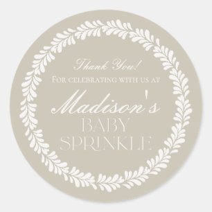 Beige Talavera Tile Spanish Fiesta Baby Sprinkle Classic Round Sticker