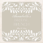 Beige Talavera Tile Spanish Fiesta Bridal Brunch Square Paper Coaster<br><div class="desc">Everyone loves a fiesta! This collection is a neutral blend of elegance and cultural heritage, inspired by the traditional Mexican Talavera tile patterns. The delicate beige floral border exudes sophistication and a touch of festive charm, making it perfect for your Spanish or Mexican inspired celebration. Whether you're hosting a grand...</div>