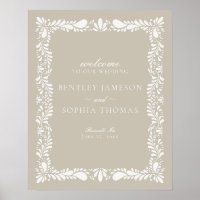 Beige Talavera Tile Spanish Fiesta Wedding Welcome