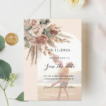 Beige taupe roses pampas photo arch wedding save the date<br><div class="desc">A modern,  stylish and romantic Save the Date card for a wedding.   Cream,  peach coloured background,  an antique rose coloured arch frame,  it’s beautifully adorned with muted,  earthy roses,  eucalyptus greenery,  and pampas grass for a natural and romantic feel.  Personalise and add your photo,  the date,  your names.</div>
