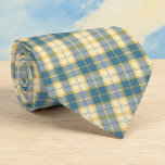 Beige & Teal Plaid Pattern Necktie Tie<br><div class="desc">A stylish and modern necktie featuring a classic plaid pattern in warm beige and cool teal. Perfect for adding a touch of sophistication to any outfit, whether it's for a business meeting, a special event, or simply to express your personal style. This tie is designed to be both versatile and...</div>
