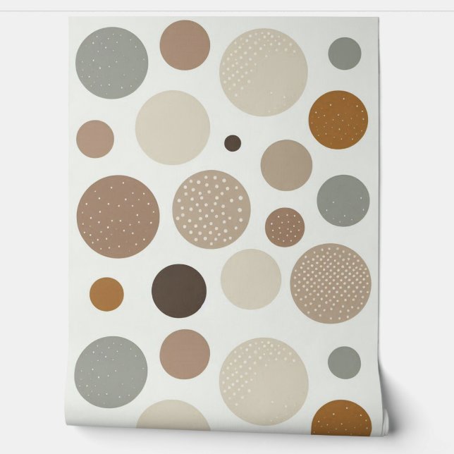 Beige Tone Bubbles Wallpaper (Unrolling)