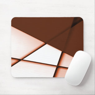 Beige trapeze rectangle under dark brown sheet mouse pad