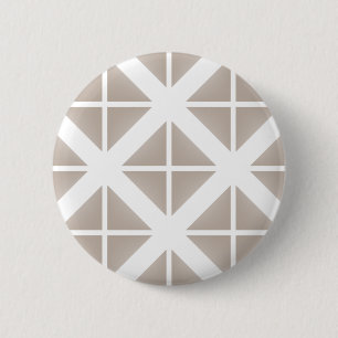 Beige Trendy Triangle Pattern 6 Cm Round Badge