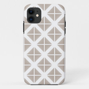 Beige Trendy Triangle Pattern Case-Mate iPhone Case