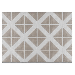 Beige Trendy Triangle Pattern Cutting Board