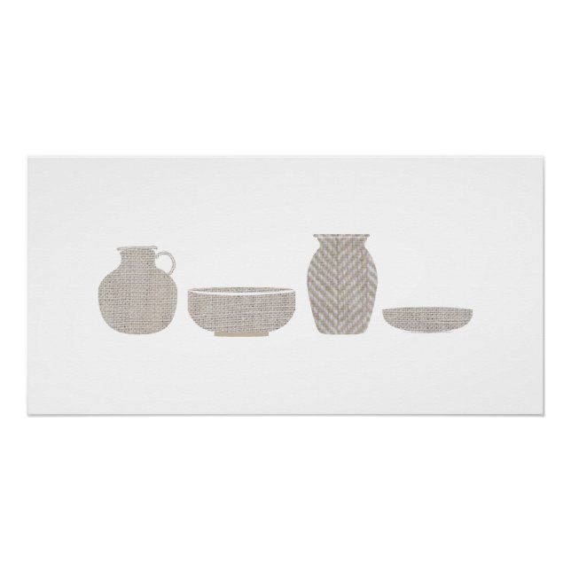 Beige Vase Art  Poster (Front)