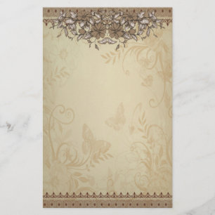 Beige Vintage Lace Wedding Stationery