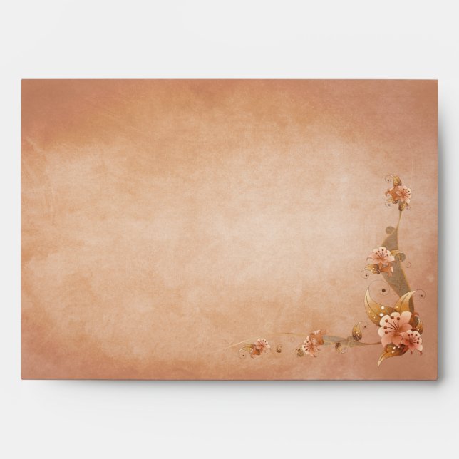 Beige Vintage Lilies Envelopes (Front)