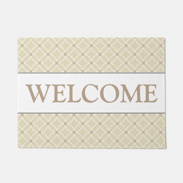 Beige Welcome Doormat (Front)