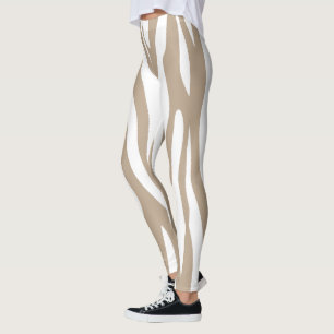 beige white leggings
