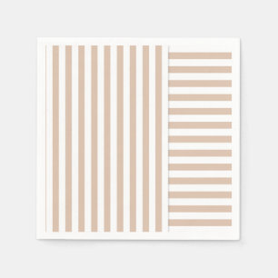 beige white stripe pattern napkin